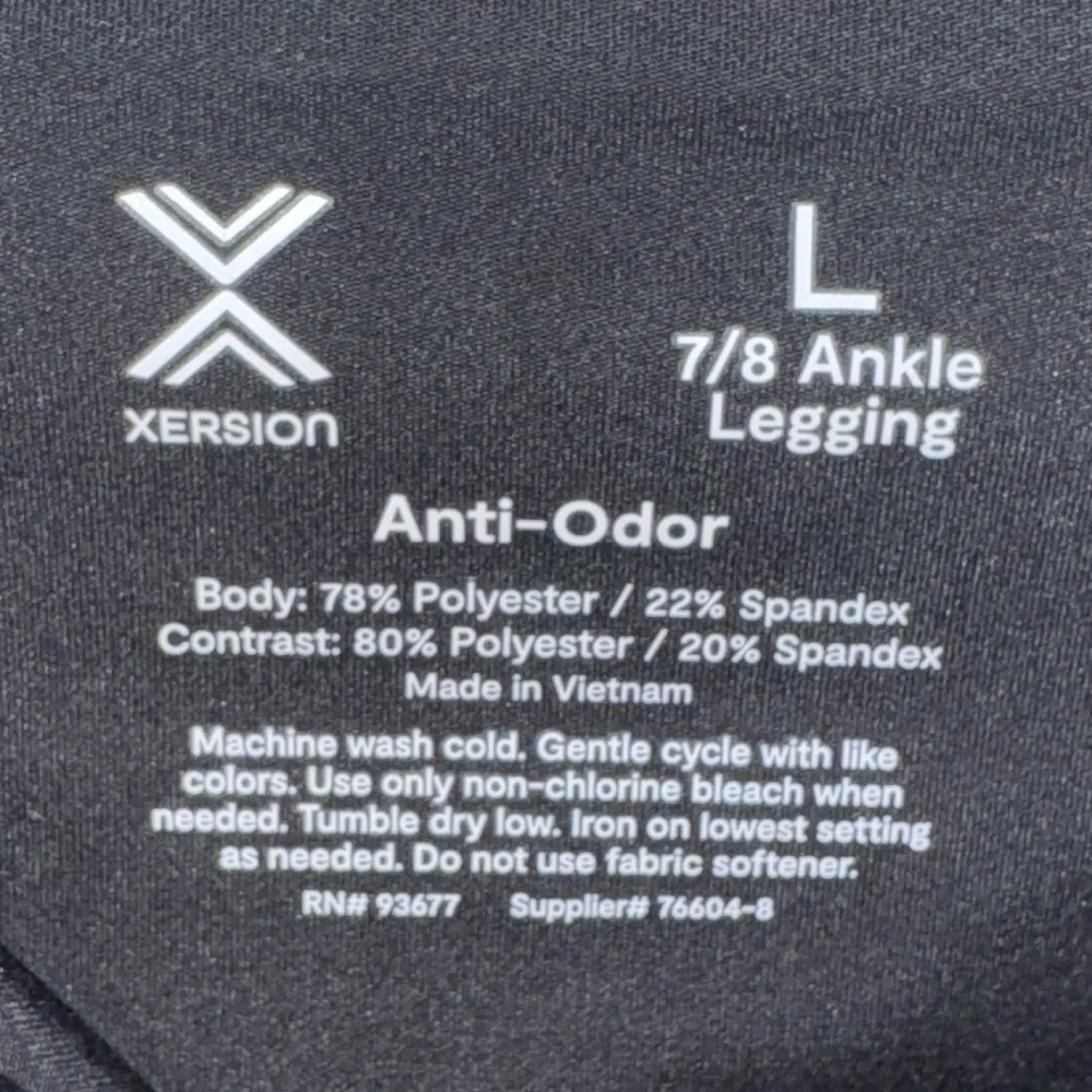 Xersion Move Legging High Rise 7/8 Ankle Leggings w Side Pockets Women’s L Large